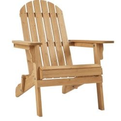 Folding Adirondack Chair Solid Wood Garden Chair